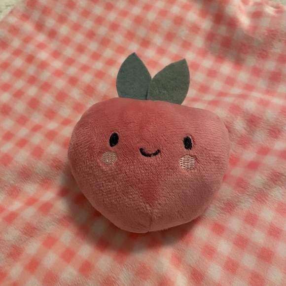 Carter's Just One You Pink Fruit Strawberry Plush Baby Lovey 2022 Style #68289 - Picture 3 of 5